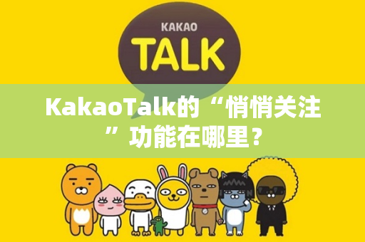 KakaoTalk的“悄悄关注”功能在哪里？